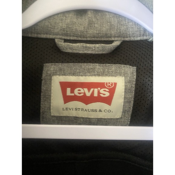 Levi's Classic Soft Shell Trucker Jacket Men's Medium Gray Hooded Casual - Picture 2 of 8